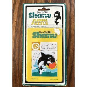 Vintage Sea World SeaWorld Shamu‎ Orca Sliding Puzzle Tile Slide Puzzle